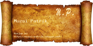 Muzsi Patrik névjegykártya