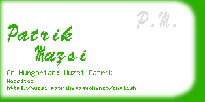 patrik muzsi business card